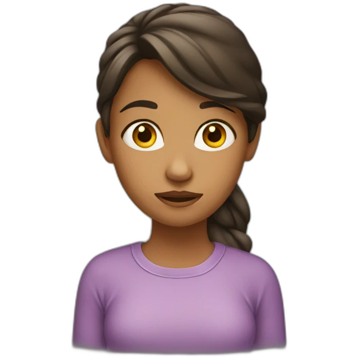 girl thinking emoji
