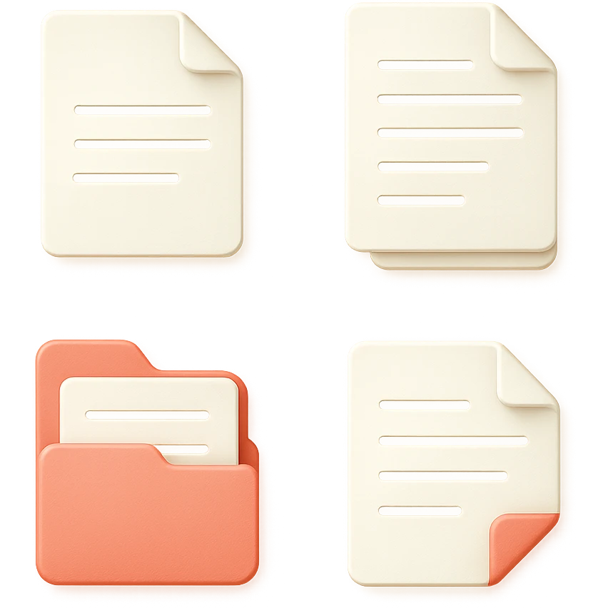 Skeuomorphism | Airbnb Style icons Documents and files emoji