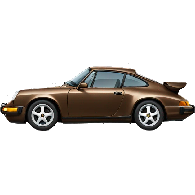 Brown car Porshe emoji