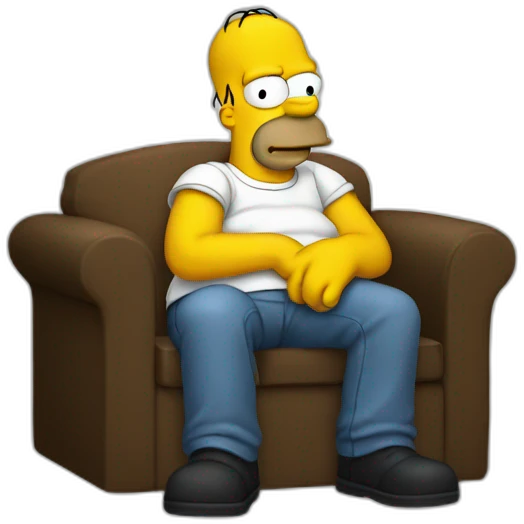 Homer sitting of a wal emoji