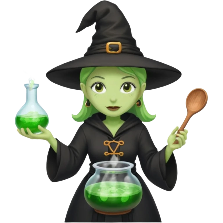 green witch cooking potion emoji