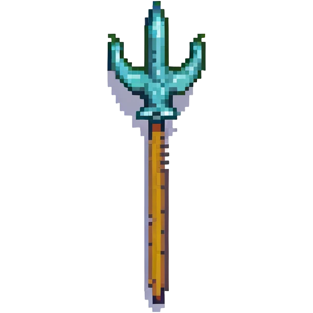 trident pixel art emoji