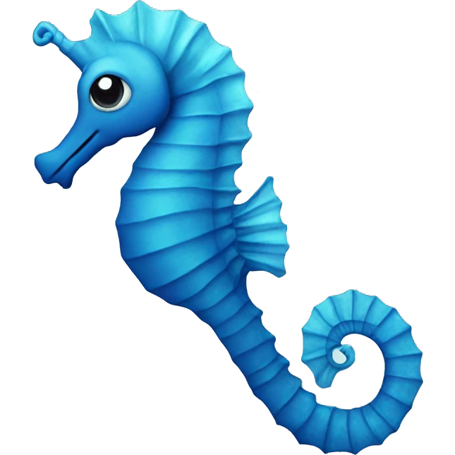 Blue seahorse emoji