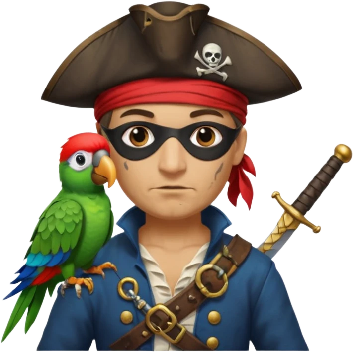 pirate and parrot emoji
