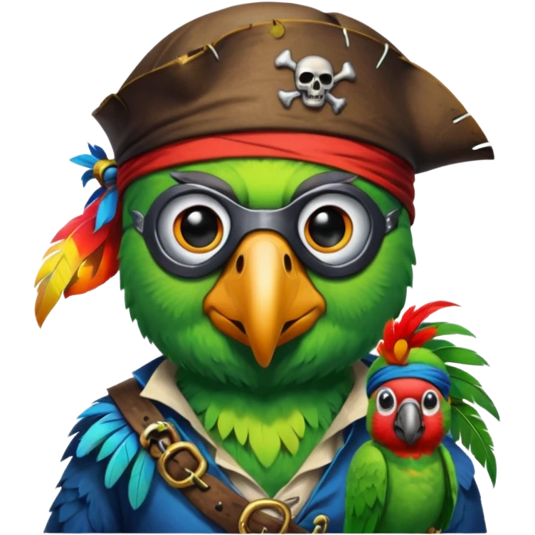 pirate and parrot emoji