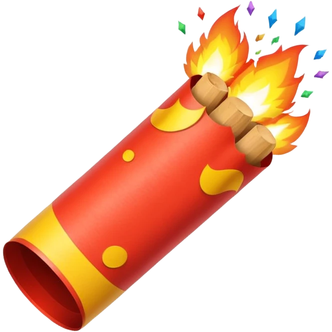 Fire crackers realistic  emoji