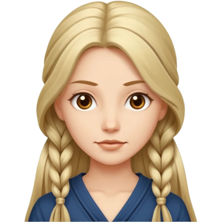 Empowered woman enjoying long tied hairs emoji