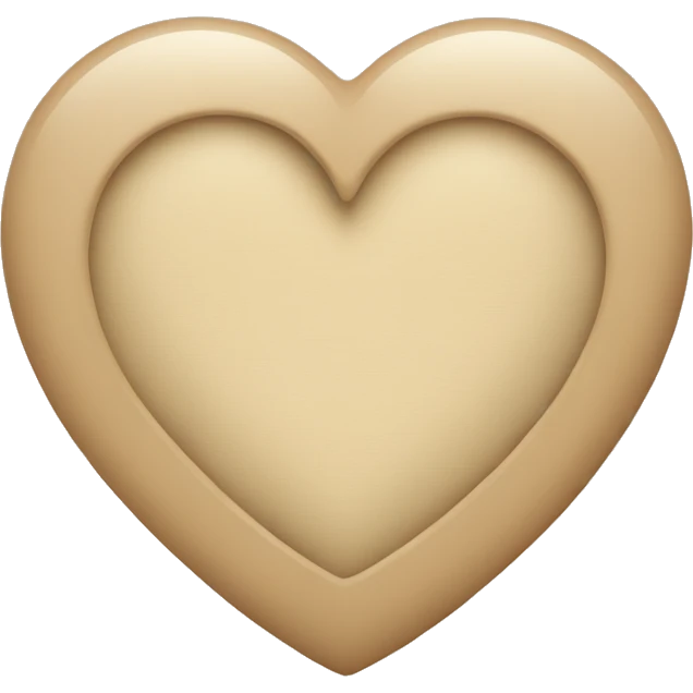 beige heart emoji