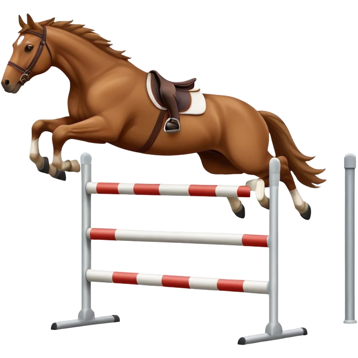 horse jumping over a barrier emoji