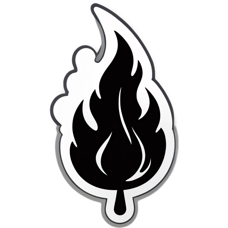 Black flame  emoji