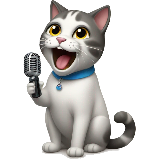 Gato cantando emoji