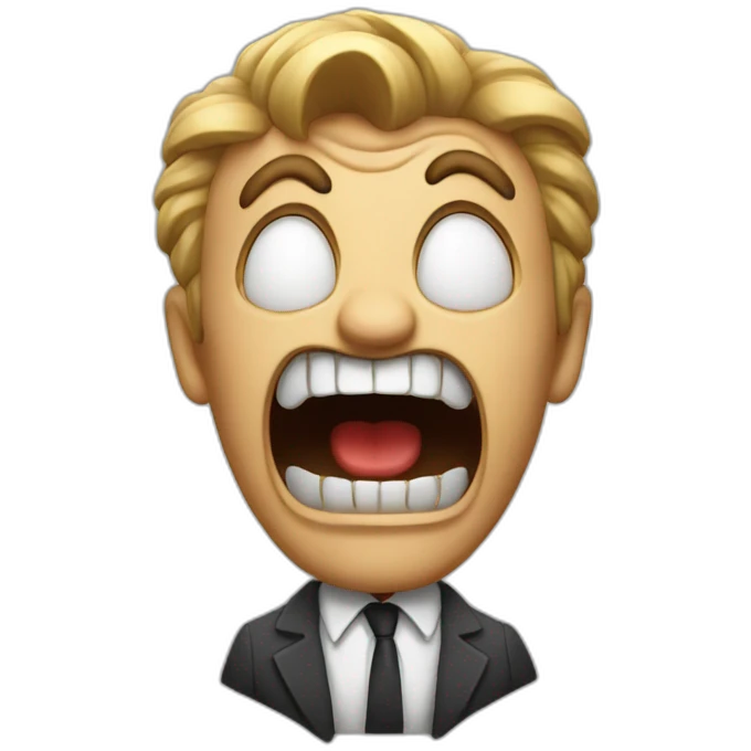 Mad boss screaming emoji