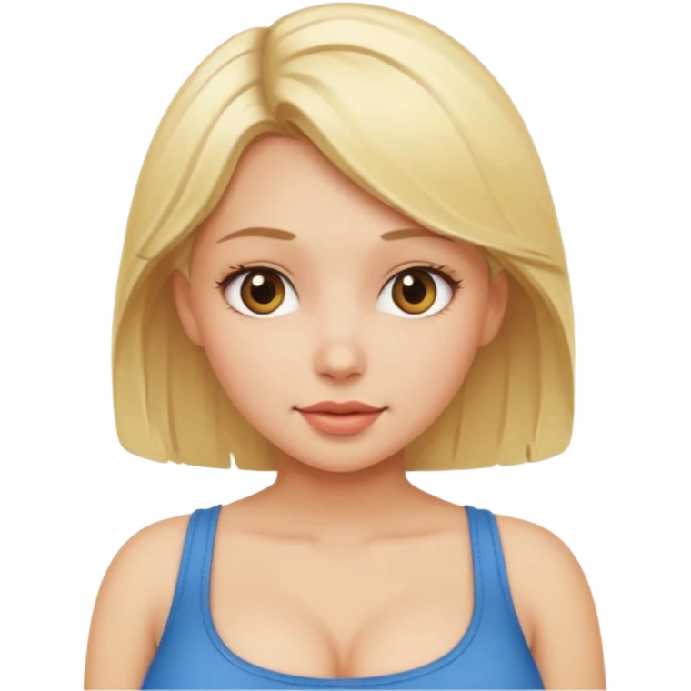 Blonde girl with big boobies emoji