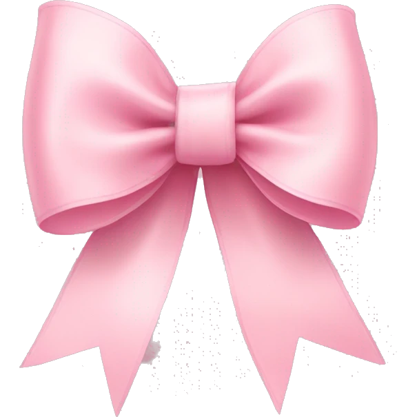 light pink ribbon bow emoji