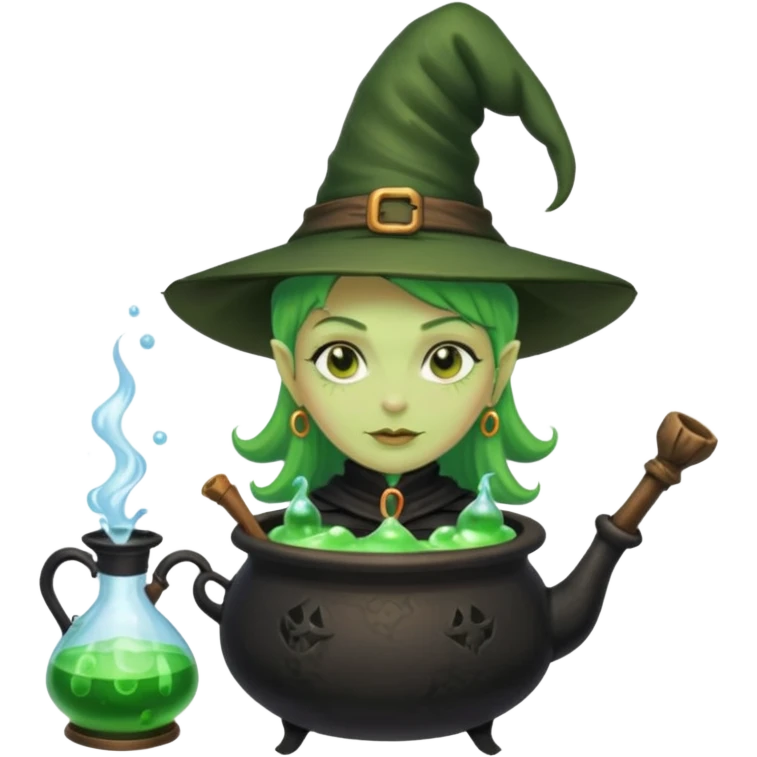 green witch cooking potion emoji