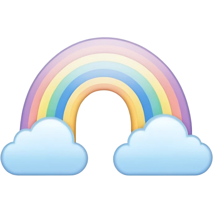Light blue rainbow emoji