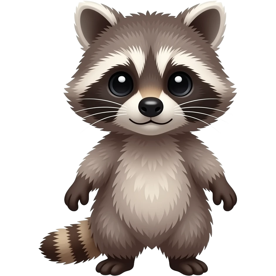 Raccoon cub animals emoji