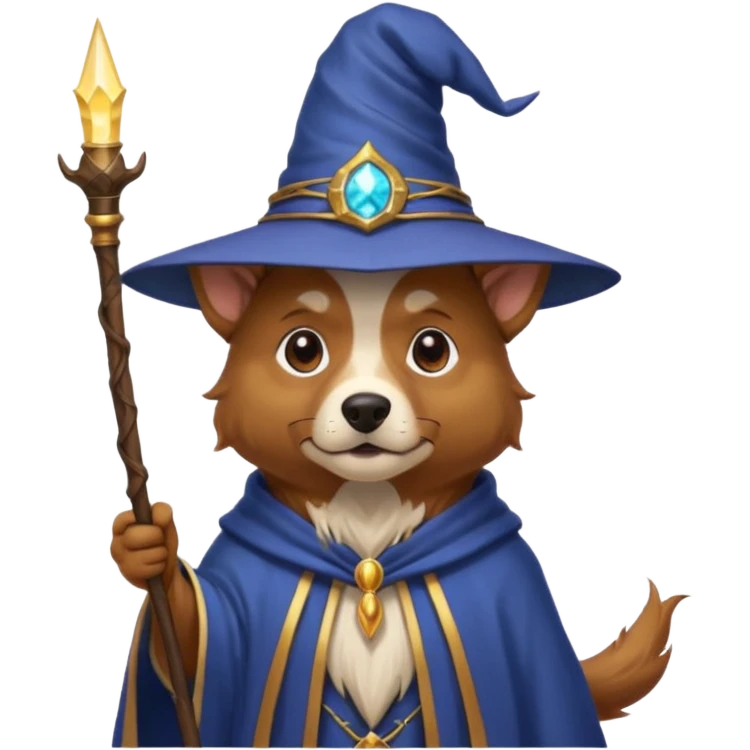 Dog wizard emoji
