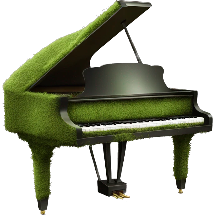 Grand piano with moss on ir emoji