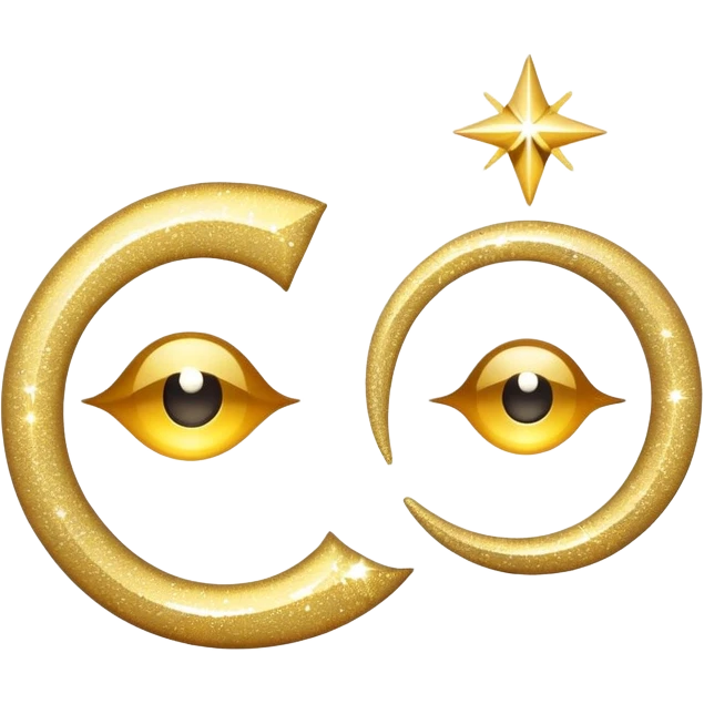 sparkling wink and blink symbols, no face emoji