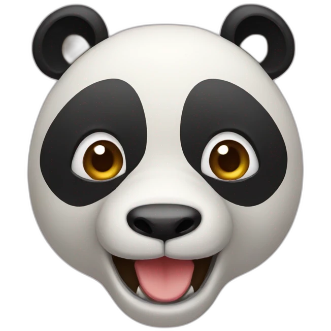 A panda bear mixed with a dino emoji