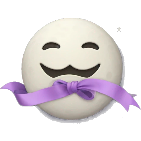 moon with ribbon emoji
