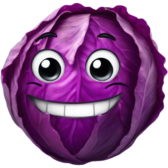 red cabbage smiling emoji