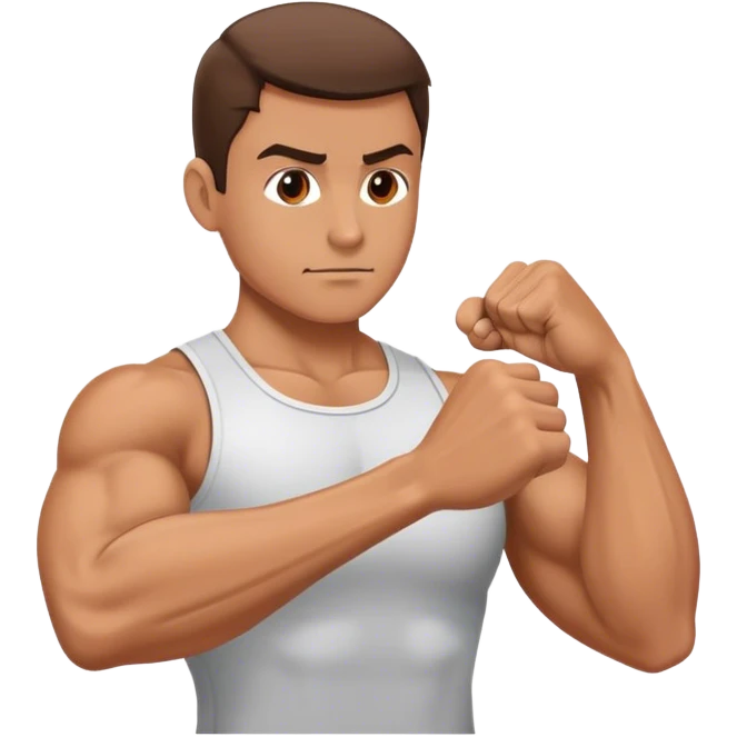 bodybuilder forearm exercise emoji