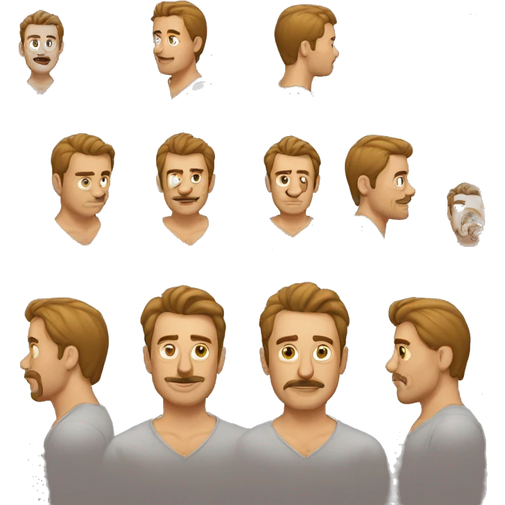 Hombre pelado y morocho  emoji