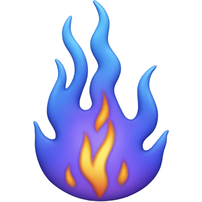 Periwinkle realistic fire emoji