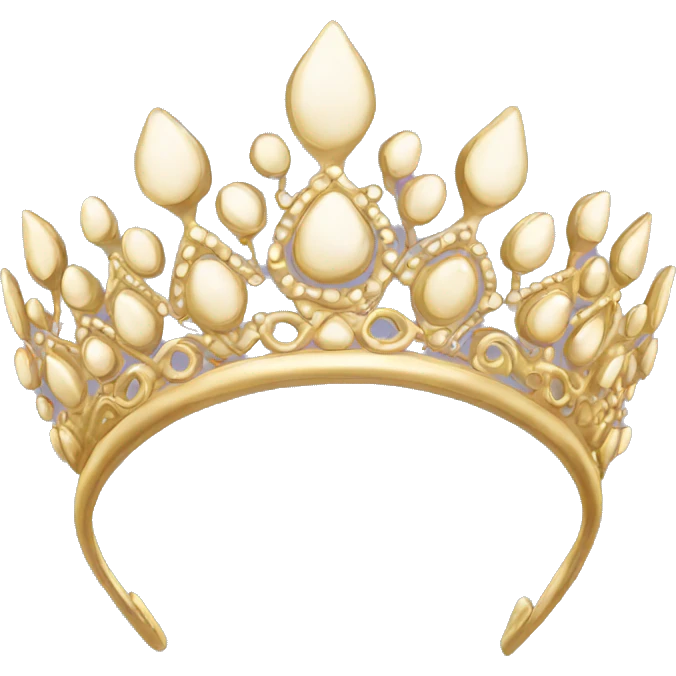 small elegant gold tiara iphone emoji