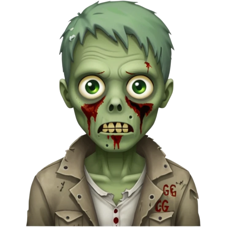 a zombie saying gg emoji