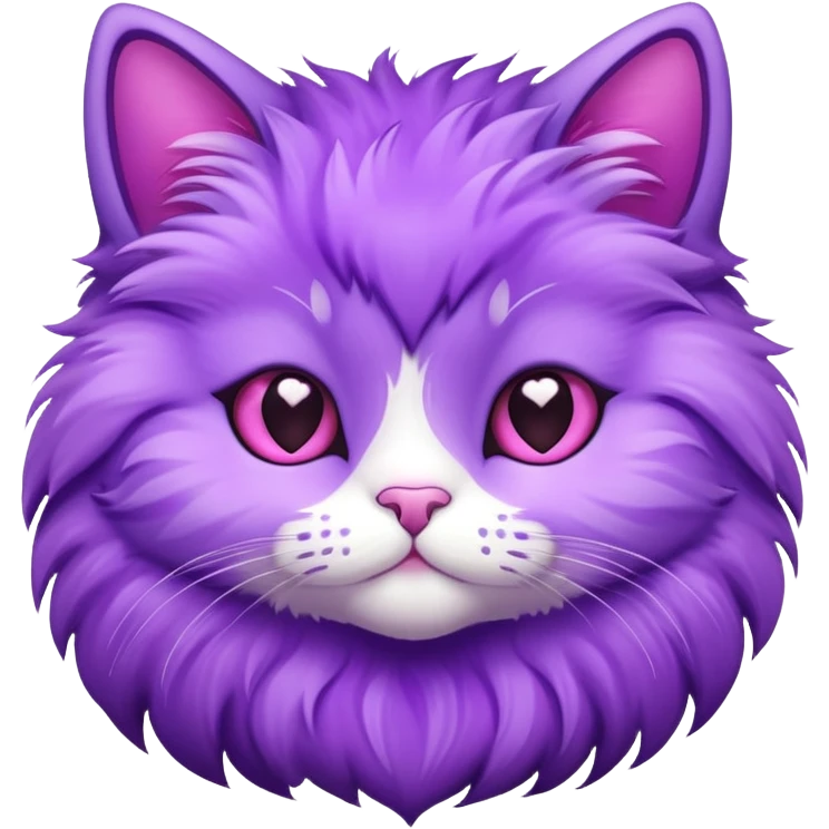 Purple cat heart emoji