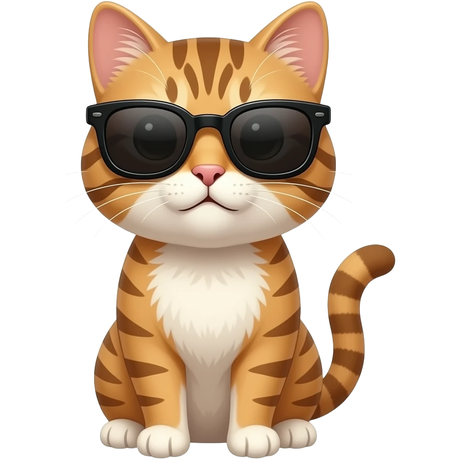 Cat wearing sunglasses emoji