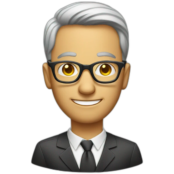 man with glasses making money emoji