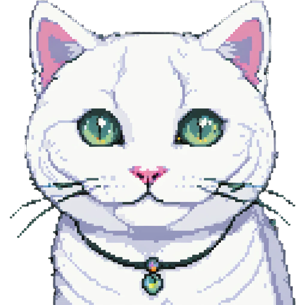 smiling white cat emoji