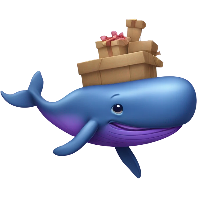 Blue whale purple happy emoji
