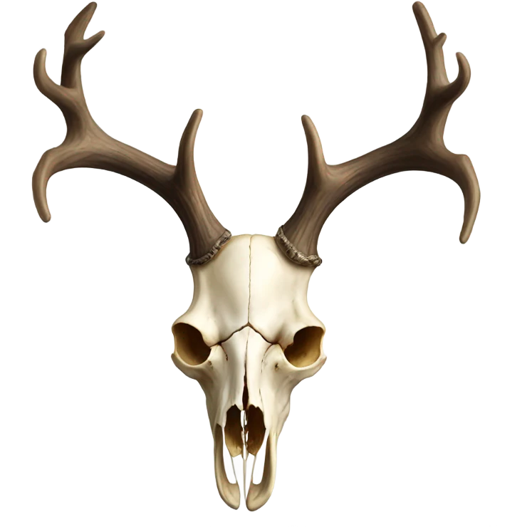 Deer skull with large antlers no mount emoji