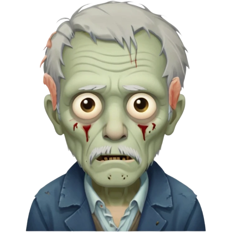 parisian zombie old man emoji