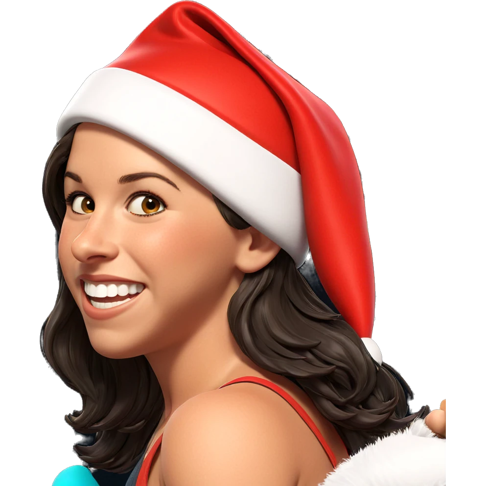 smiling boy in santa hat emoji