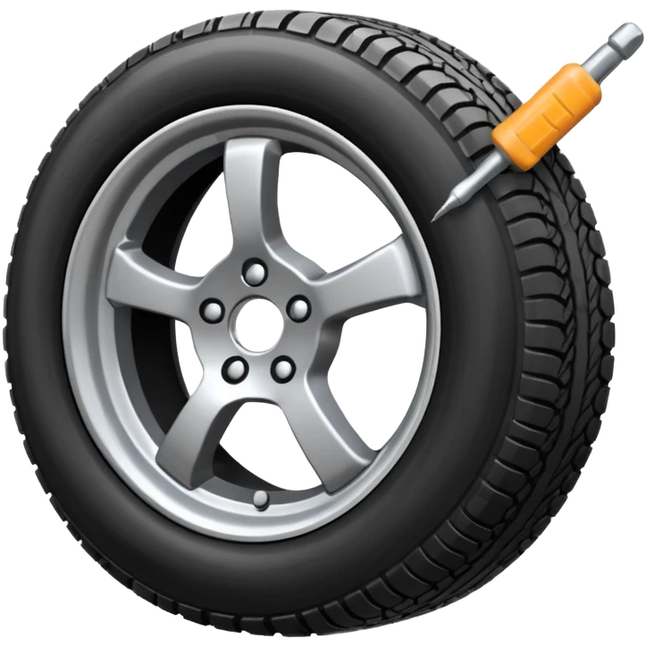 autoreifen emoji mit schraubenzieher emoji