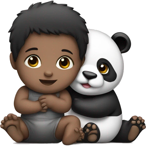 Baby with panda emoji