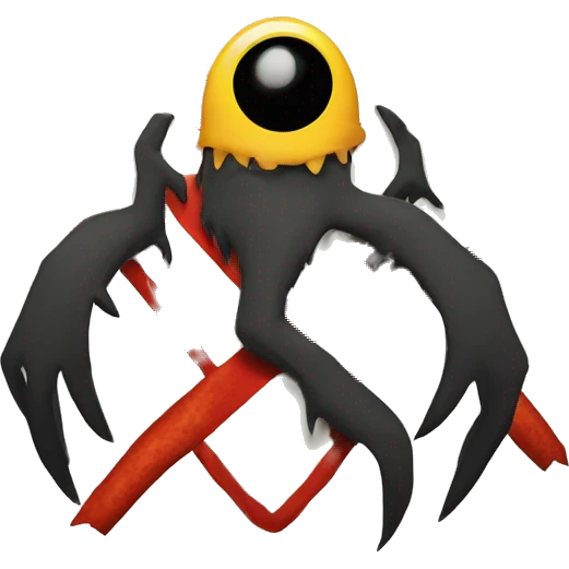 goofy danger warning sign monster emoji