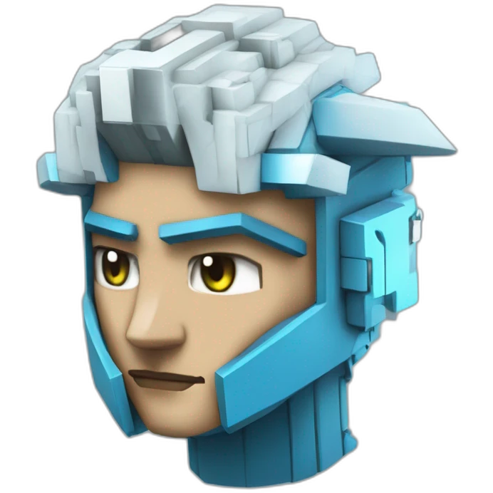 Minecraft Articuno Cyberpunk Head emoji