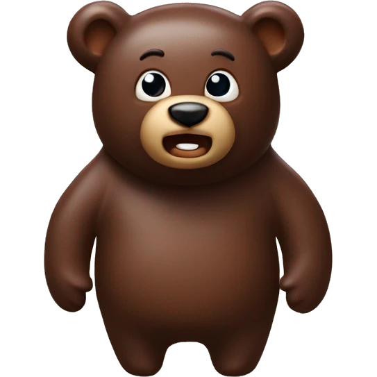 Chocolate bear with bite mark out of his ear emoji