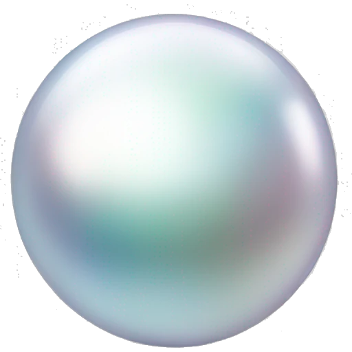 One shiny round pearl emoji