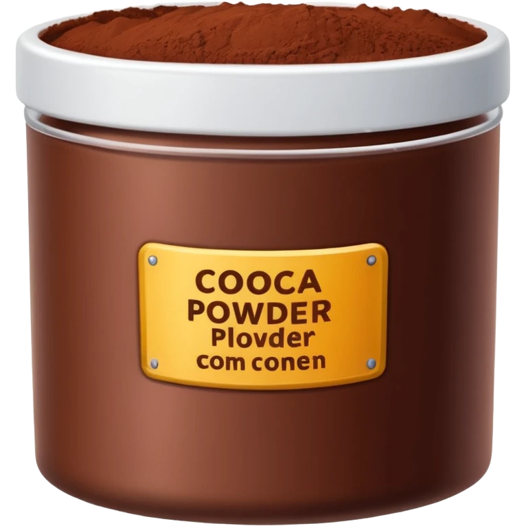 container of cocoa powder emoji