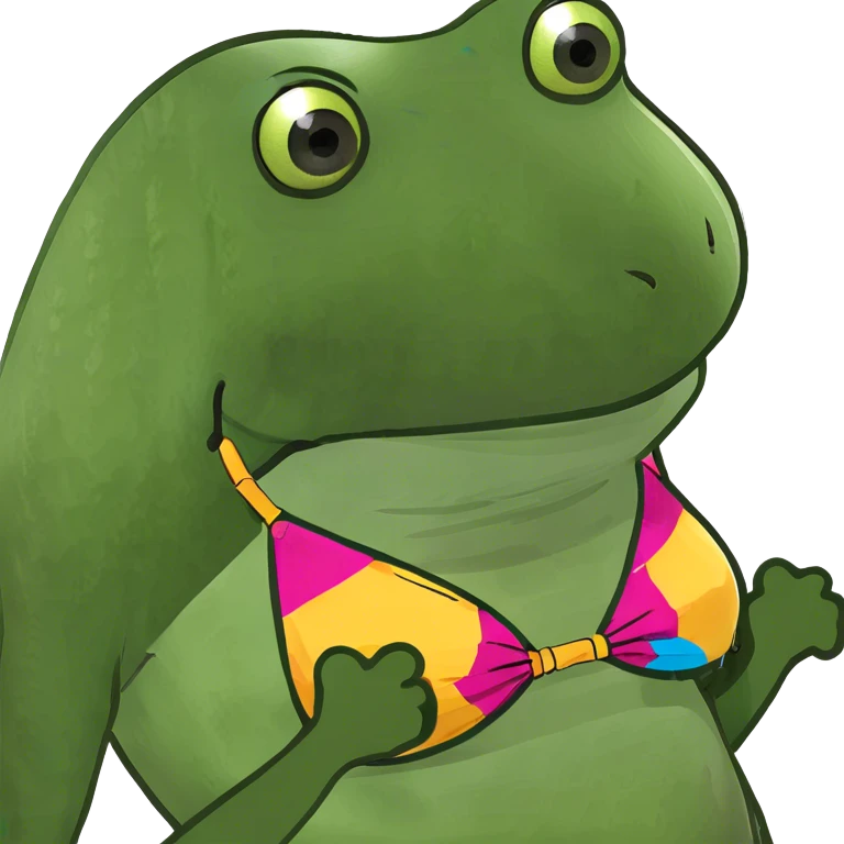 frog in a bikini emoji