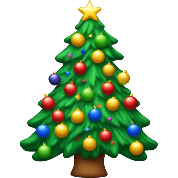 A tacky colorful Christmas tree  emoji