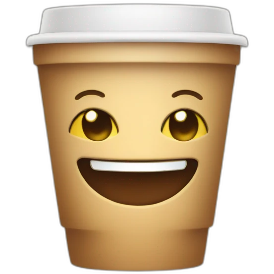 smiling coffee takeaway cup emoji